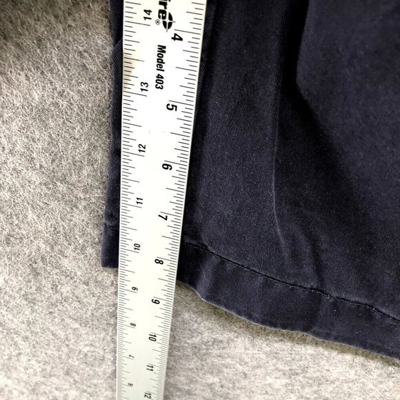 Lands' End Pleated Front Chino Shorts Mens Size 37 Navy Blue Legacy Chino Khaki - Picture 7 of 8